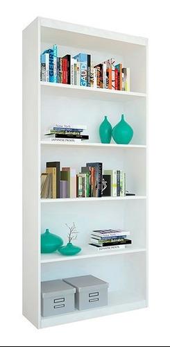 Mueble Biblioteca C/5 Estantes Blanco Estudio Oficina