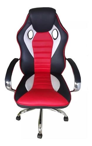 Silla Pc Gamer Basculante Oc065 Negro Rojo Tio Musa