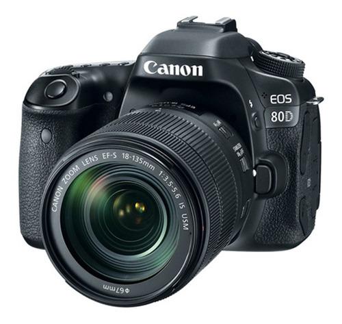 Canon Eos 80d W 24.2 Mp 18-135 32gb Cl10 Full Hd Wifi Tactil
