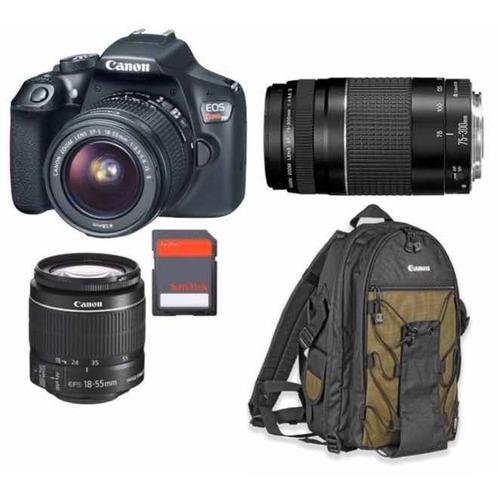 Canon Eos T6 Kit Premium - 18-55mm + 75-300 + Mochila + 16gb
