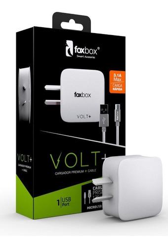 Cargador Foxbox Volt 3.0a + Cable iPhone Usb Qualcomm