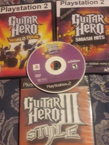 Juegos Ps2, Guitar Hero, Lote De Juegos