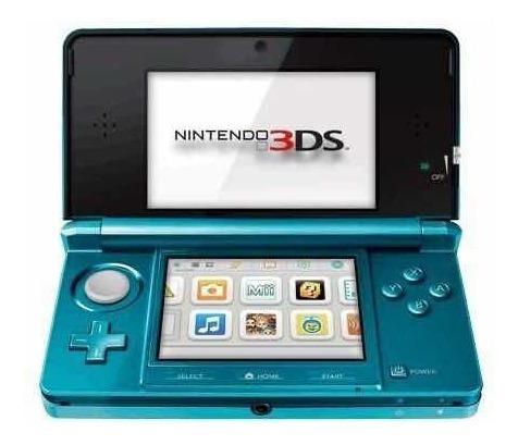 Nintendo 3ds Aqua Blue + Caja + Cargador + 5 Juegos + Cartas