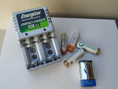 Cargador De Pilas Y Bateria De 9v Energizer