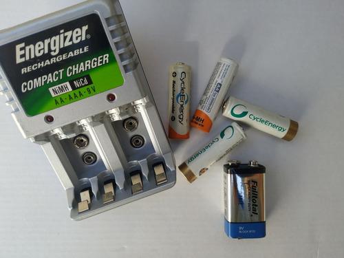 Cargador Energizer De Pilas A A Y Bateria De 9 Voltios