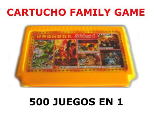 Cartucho Family Game 500 Juegos En 1 Titulos Excelentes