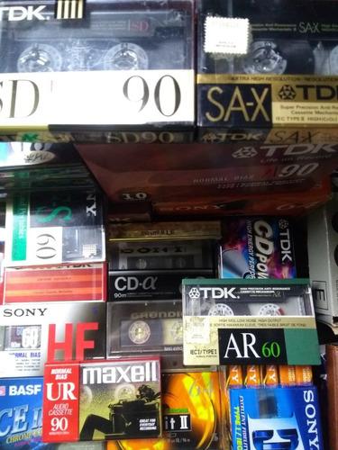 Lote 100 Cassette Audio Virgen Nuevo Tdk Sony Maxell Basf