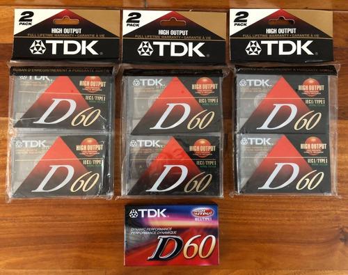 Lote 7 Cassette Tdk D60 Originales Nuevos Sellado Olivos Zwt