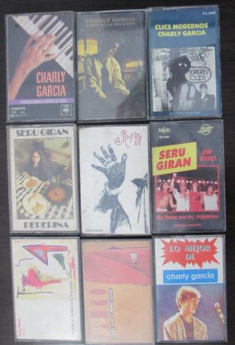 Lote De 9 Cassettes De Charly Garcia Y Seru Giran