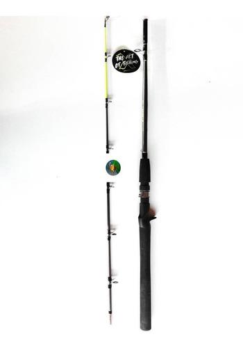 Caña Baitcast 1.80 Mts, Tramos Maciza 40lbs Funda X Fish