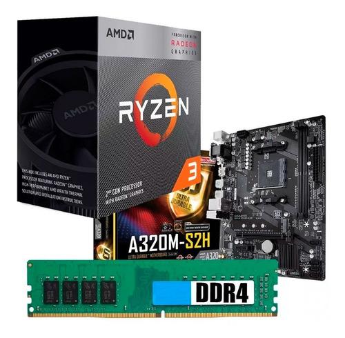 C142 Combo Actualizacion Amd Ryzen 3 3200g + A320 + 8gb 2