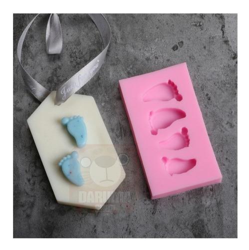 Molde Silicona 4 Pies Bebe Yeso Fondant Porcelana Belgrano