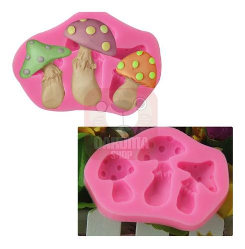 Molde Silicona Hongos Fondant Porcelana Reposteria Belgrano