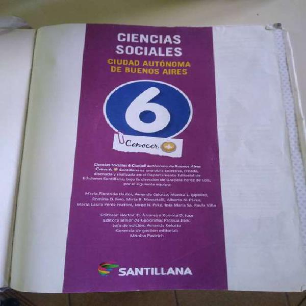 Ciencias Sociales 6. Conocer. Santillana. Ciudad Autonoma