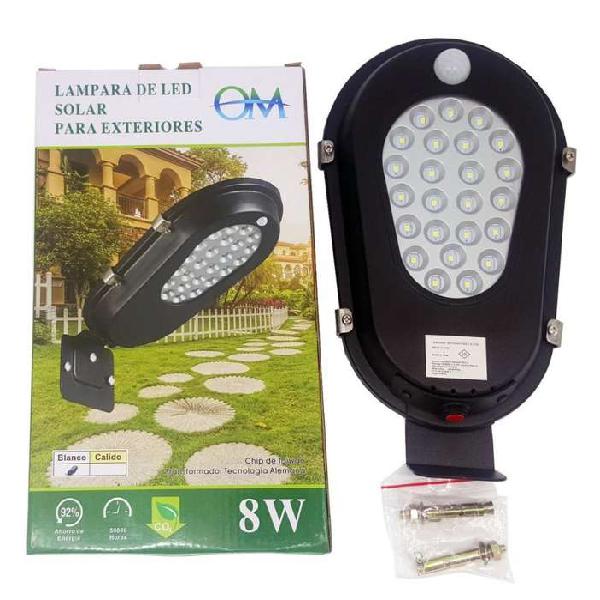 LAMPARA LED DE EXTERIOR CON PANEL SOLAR 24 LEDS OM PP08