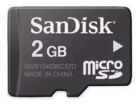 Memoria Micro SD Sandisk 2 GB con Adaptador