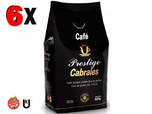 6x Cafe Molido Cabrales Prestige 500gr 3kg Tostado
