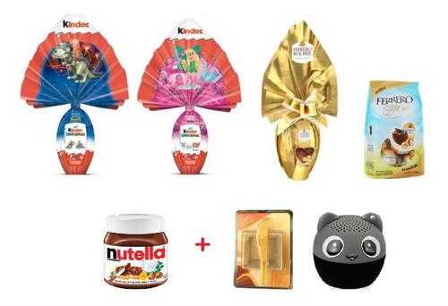 Combo Pascua 3 Kinder Ferrero +eggs+pasta +2 Regalos!