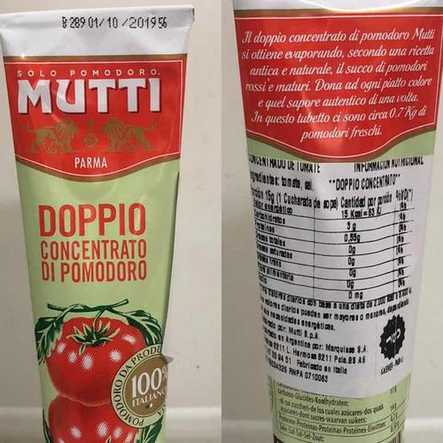 Concentrado De Tomate En Tubo Mutti(italia) X130gr El Mejor