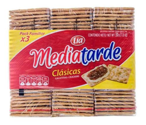 Galletitas De Agua Mediatarde Tripack 330g Galletas Crackers
