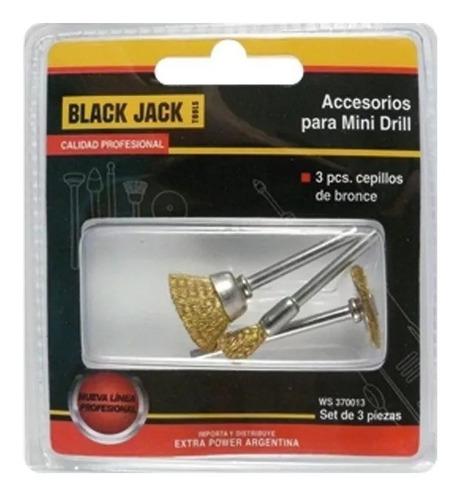 Accesorio Torno Mini Drill 3 Cepillos De Bronce Black Jack