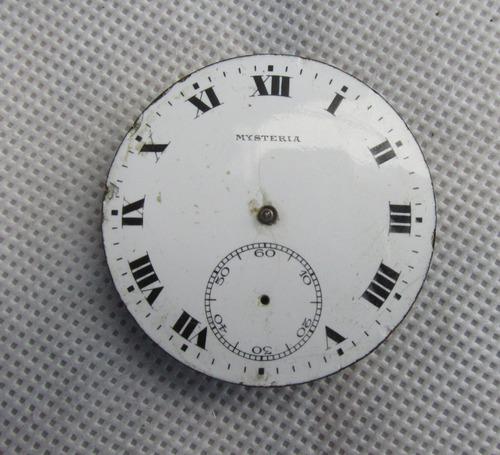 Antiguo Reloj Bolsillo, Mysteria, Enlosado, Restaurar #l