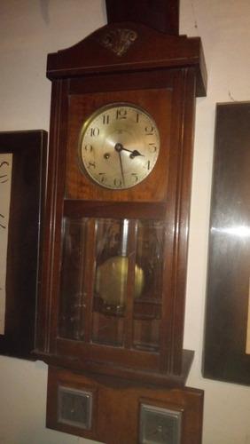 Antiguo Reloj De Pared Haller A.g Funcionando