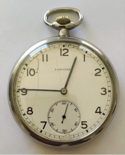 Reloj De Bolsillo Longines - 1938, 2 Tapas, Funcionando