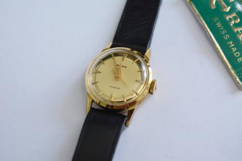 Reloj Rado Pulsera Mujer Caja Oro 18k Antiguo Nos Vintage