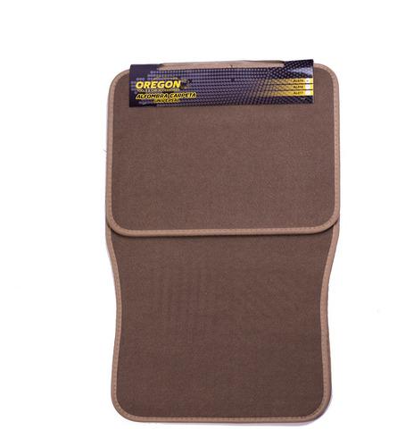 Alfombra Carpeta Oregon Tipo Original 4 Piezas Beige