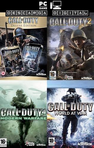 Call Of Duty (4 Juegos) Pc Digital Español Combo Saga