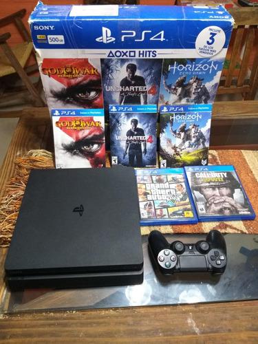 Ps4 Slim 500gb+gta5+all Of Duty Ww2+ F Cry5+otros Varios..