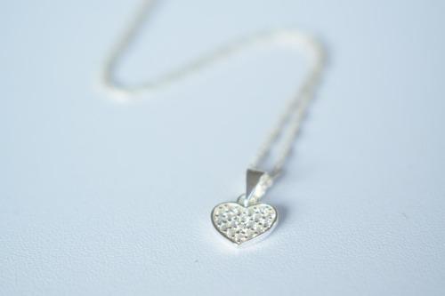 Collar Con Dije Corazón De Cubix - Plata Italiana 925