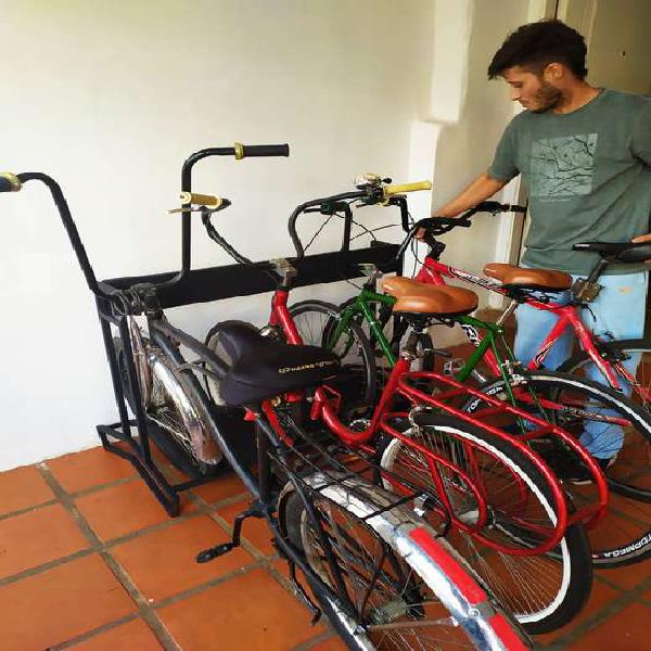 Bicicletero horizontal para 4 bicis