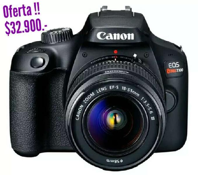 Cámara Canon Eos Rebel T100 + Kit 18-55 + Bolso + Mem.32Gb
