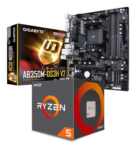 Combo Actualización Amd Ryzen 5 2600 + Ab350m-ds3h V2 Logg