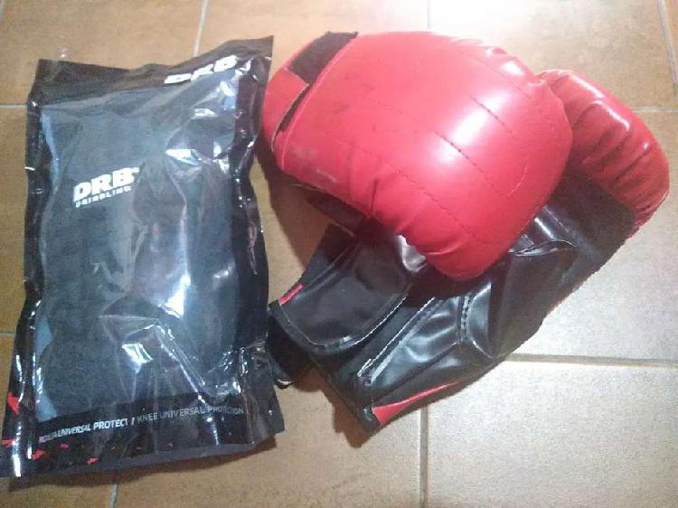 Guantes de box rojos mano mujer mediana