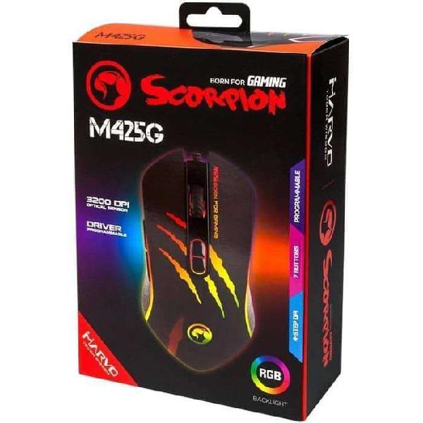 MOUSE 《NUEVO》 Marvo Gamer M425g RGB 3200 Dpi