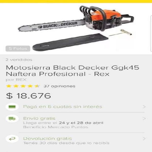 Motocierra black and decker