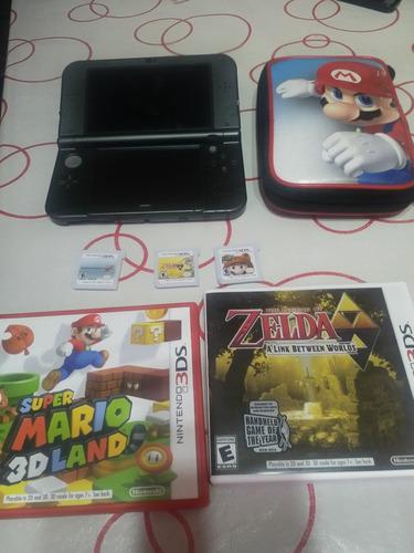 Nintendo 3ds Xl Poco Uso, Estuche, 6 Juegos Y Cargador.