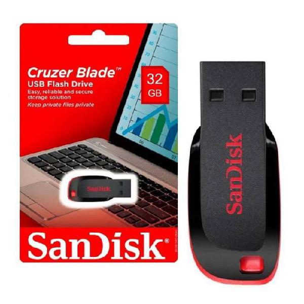 Pendrive 32gb Sandisk Cruzer Blade Usb 100% Original