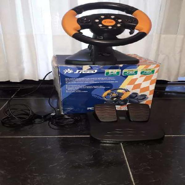 Vendo volante con pedal pc,ps2,ps3.nuevos sin uso