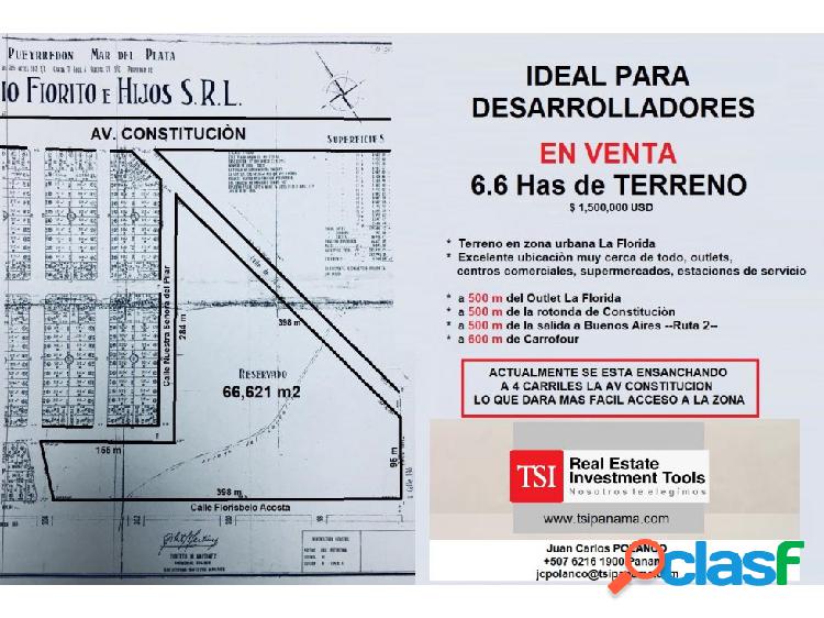 IDEAL INVERSORES TERRENO VENTA MAR DEL PLATA ARG