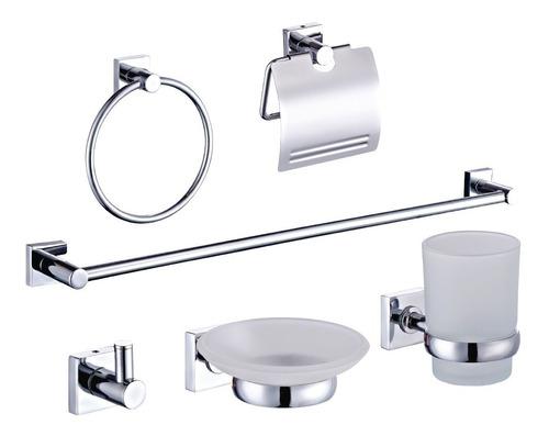 Kit Set 6 Accesorios Baño Cromo Griferia Was-ser Sbaden-02