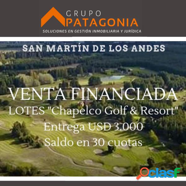 Lotes EXCLUSIVOS en VENTA en el Chapelco Golf & Resort de