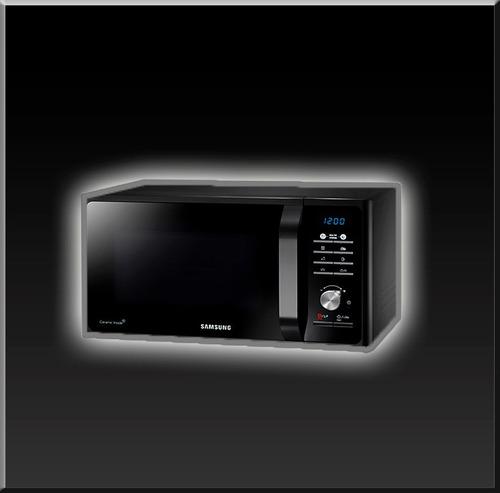 Microondas Samsung 23 Lts Negro Grill 800w Interior Ceramico