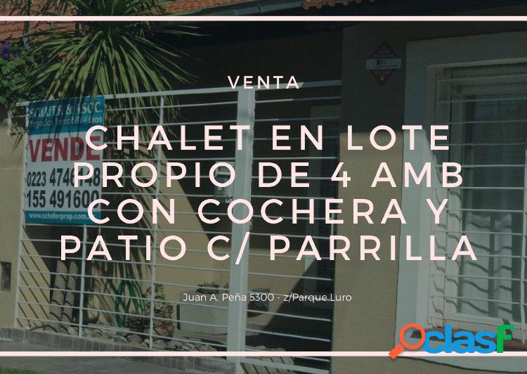 NUEVO VALOR!!!CHALET EN LOTE PROPIO DE 4 AMBIENTES CON