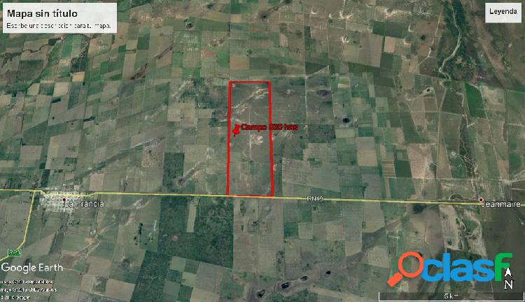 Vendo Campo 830 has zona La Francia