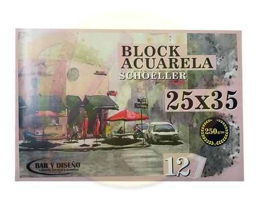 Block Acuarela 25 X 35cm 12 Hojas 250g - Artistico