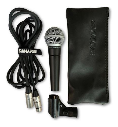 Microfono Shure Sm58 Con Accesorios + Cable Xlr De 3 Mts